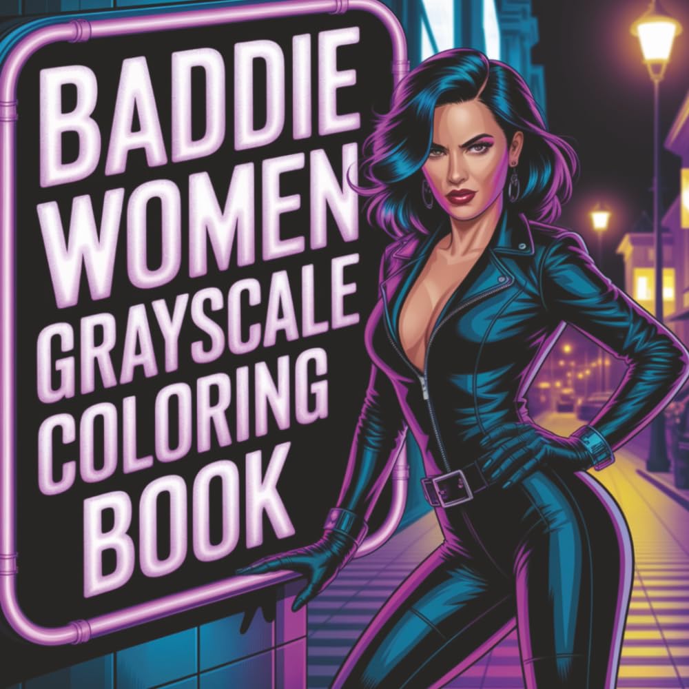 Baddie Women Grayscale Coloring Book