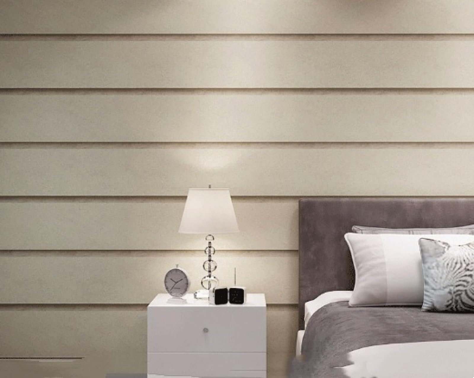 Europäische Geometrie Vliestapete, Modern Elegance 3D fürs Schlafzimmer