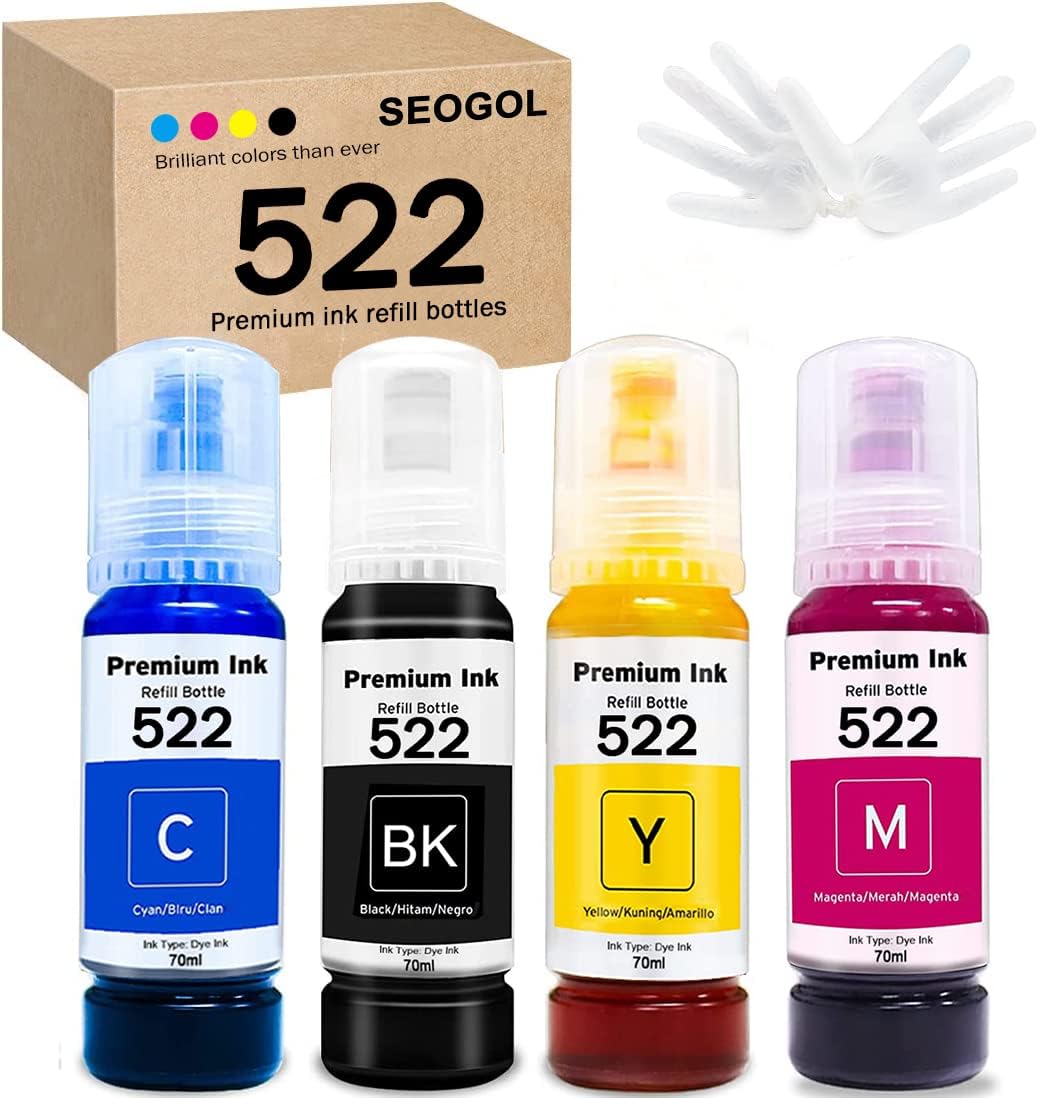 seogol T522 Refill Ink Bottles Kits Compatible with Epson