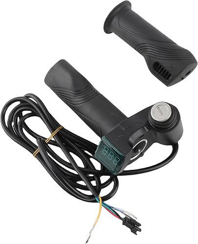 Miniatura 8 de VGEBY 1 par de empuñaduras eléctricas para bicicleta, pantalla LED impermeable, para manubrio de bicicleta eléctrica, coches, scooters, acelerador