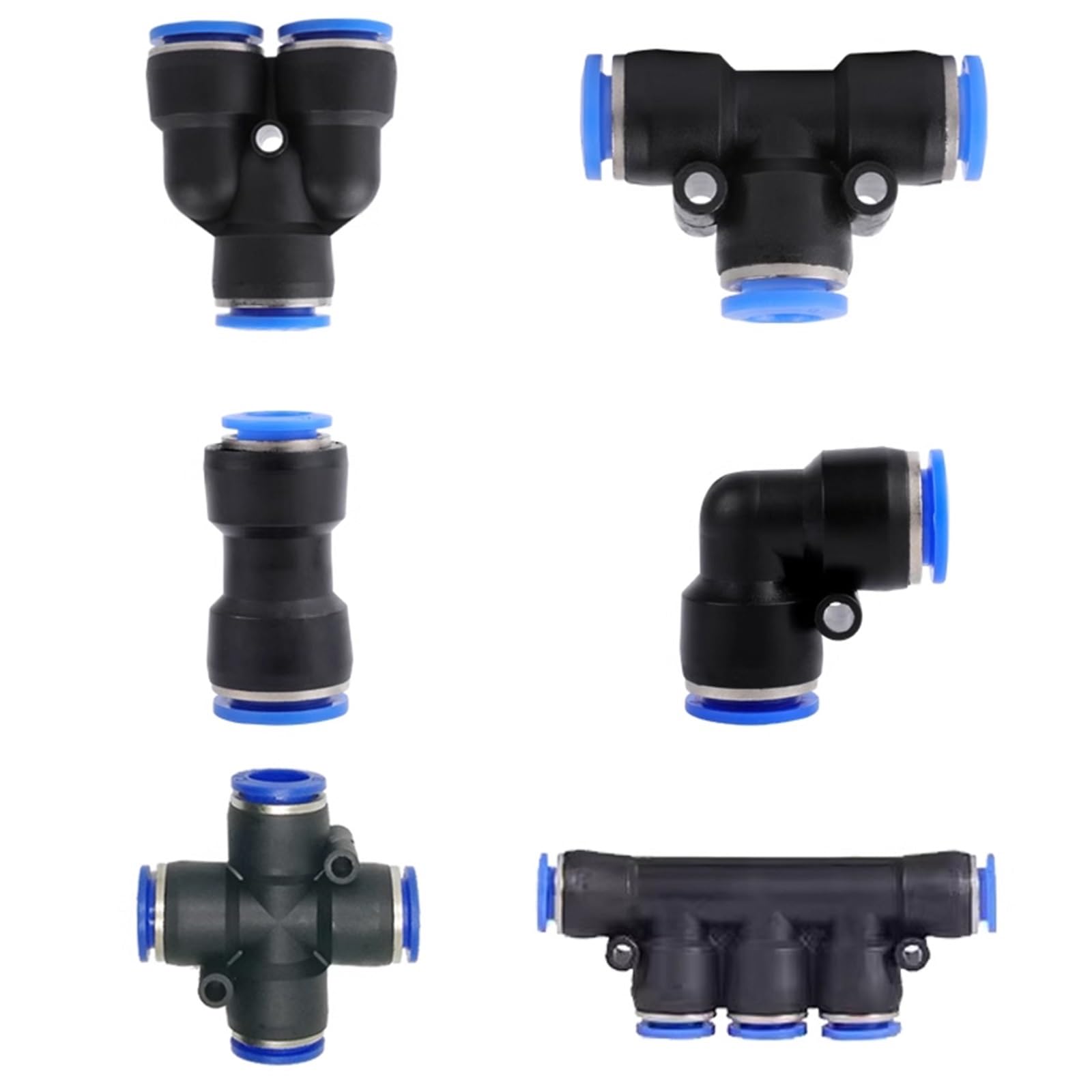 Conector De Tubo Neumático, Accesorios Rápidos Aire, Manguera Empuje Agua Plástico 4mm, 6mm, 8mm, 10mm, 12mm, 14mm, PU PE PY PK SA(PU(50PCS),4mm)