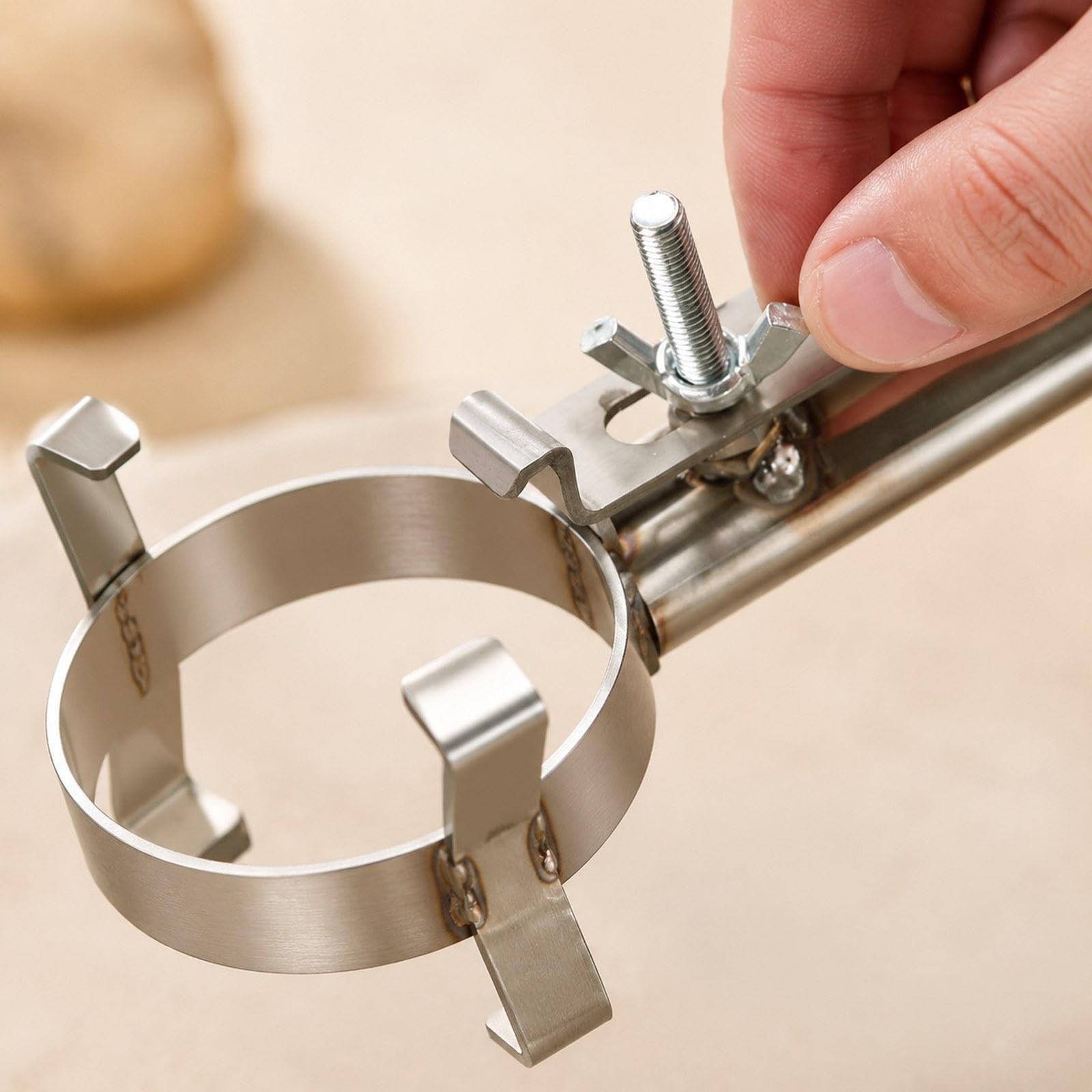 Qianly Crogiolo per Raffinazione dei Metalli, Strumento con Manico Lungo, Pratico Ed Ergonomico per Il Fai da Te, Morsetto per Crogiolo, Strumento per