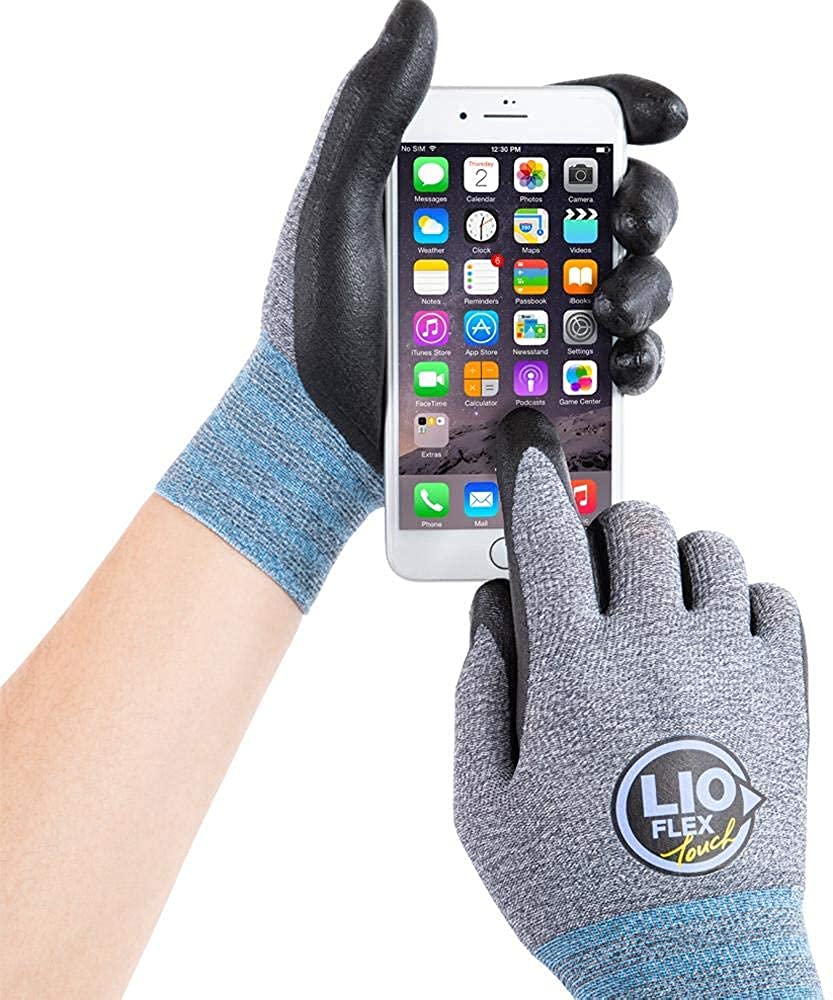 LIO FLEX Touch Work Working Gloves Breathable Flexible Durable - 3 Pairs