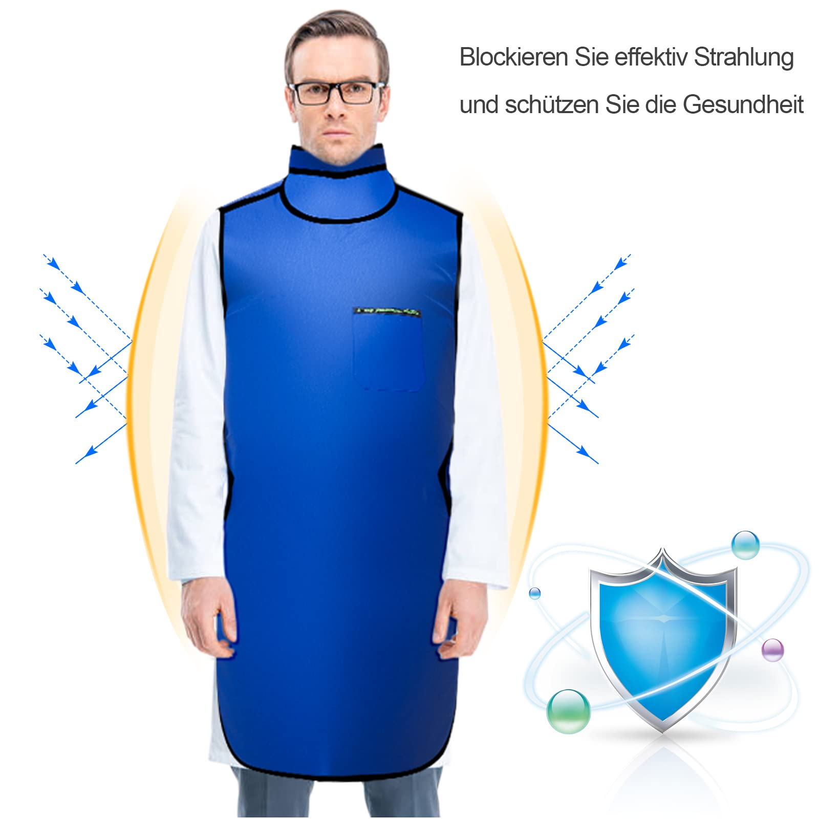 Tablier de protection contre les rayons X 0,5 mm Pb avec protection thyroïde plombée pour adultes