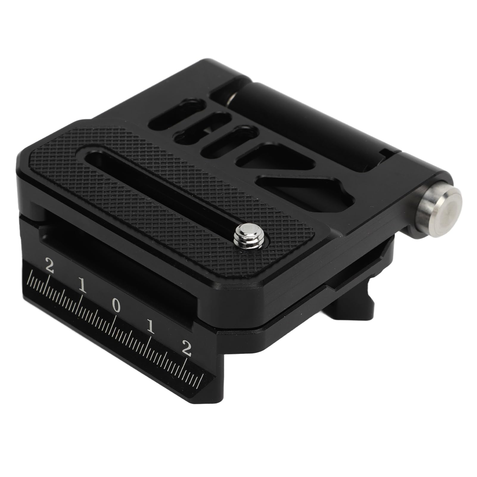 Piastra a L con rilascio rapido, supporto verticale per fotocamera con fori per viti da 1/4" e 3/8", piastra treppiede con testa sferica pieghevole in lega di alluminio, adatta per