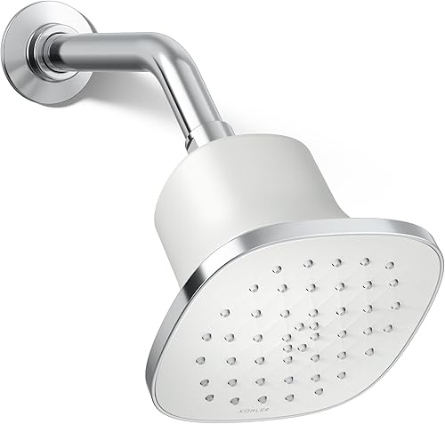 Kohler 37722-G-CP Cinq Cabezal de ducha cuadrado con filtro de una sola función, 1.75 gpm, cromo pulido