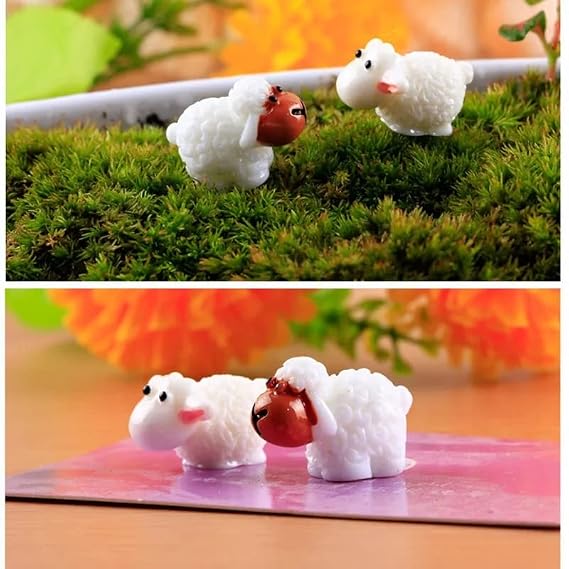 Chocozone Pack of 30 Cute Sheep Miniatures Garden Decoration Items Indoor Garden Landscape Decor – 2.1cm (Sheep)