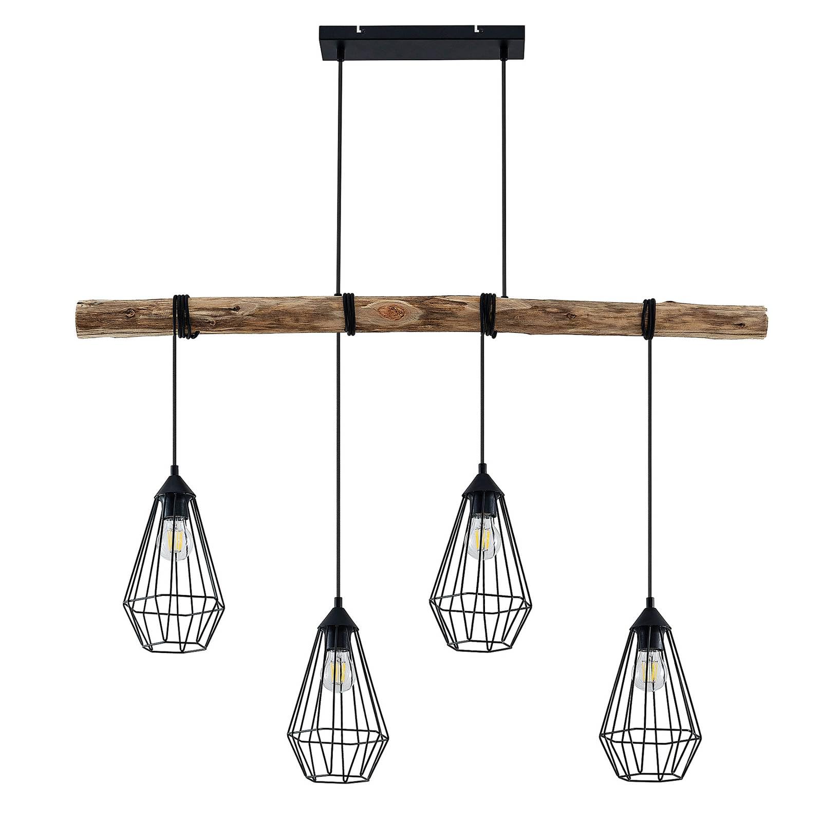 Lindby Lampada a sospensione dimmerabile (Country) colore Ocra, in Metallo ad es. Soggiorno & Sala da pranzo lampada soffitto plafoniera illuminazione