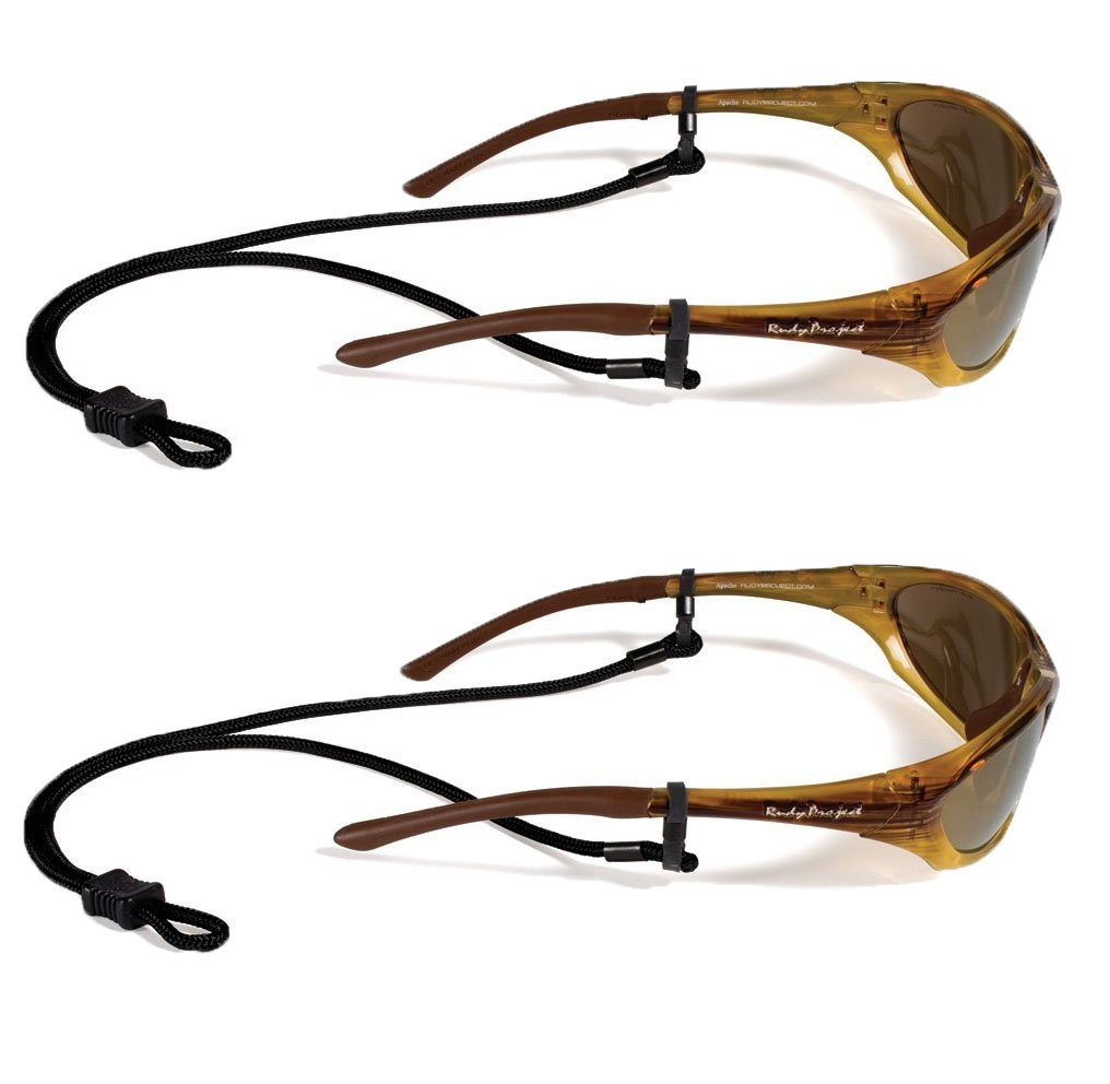 Croakies Black Terra Spec Adjustable Eyewear Retainer Tite Ends Cord (2-Pack)
