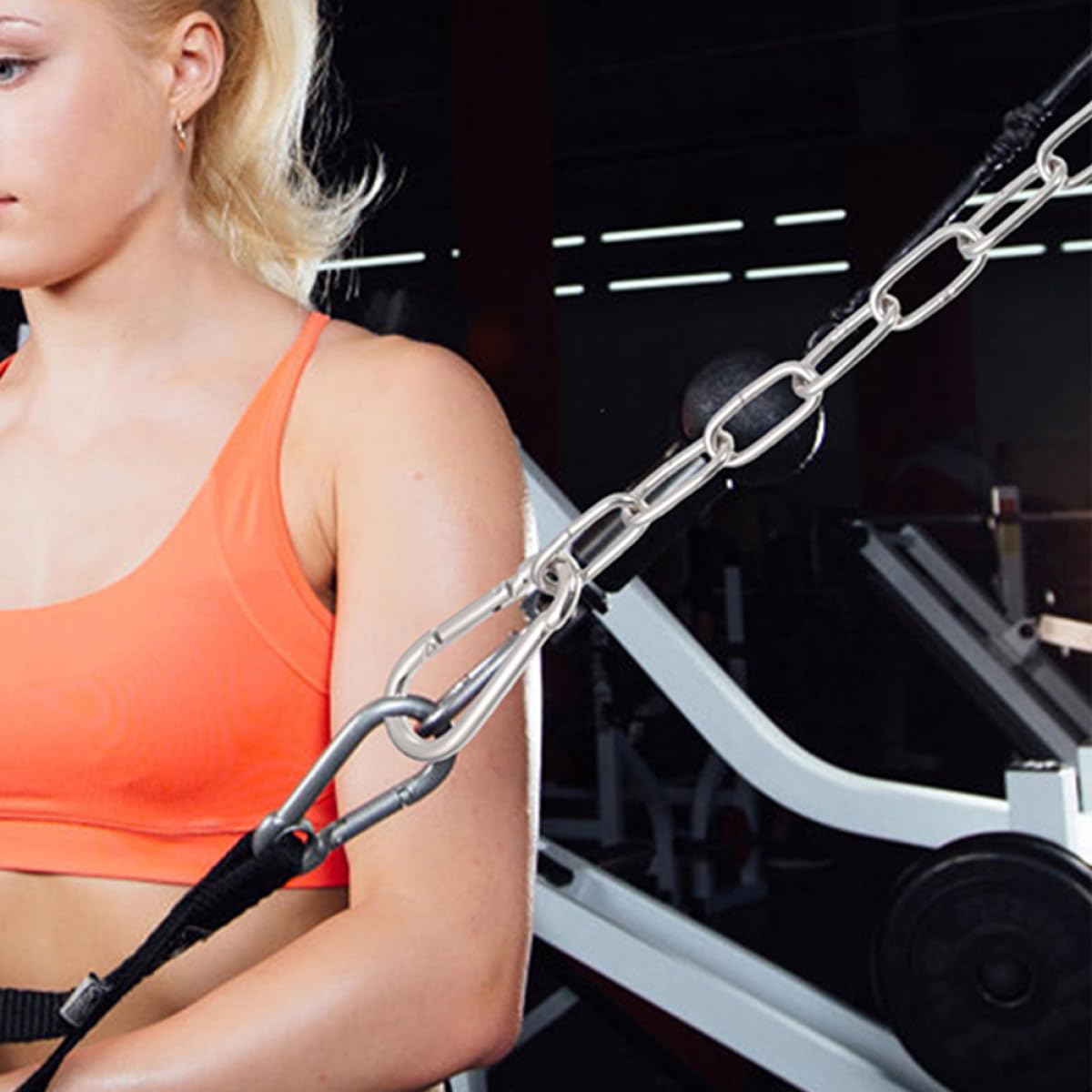 Vaguelly Fitness Kettenverlängerung 4 Stück aus Eisen für Zuggeräte