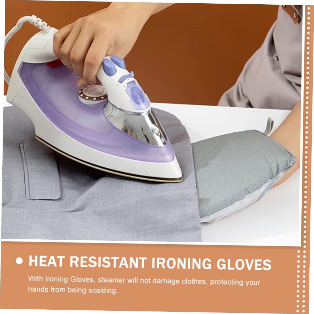 ULDIGI Garment Ironing Glove 2pcs Handheld Ironing Board Heat Resistant Work Gloves for Clothing Steamer