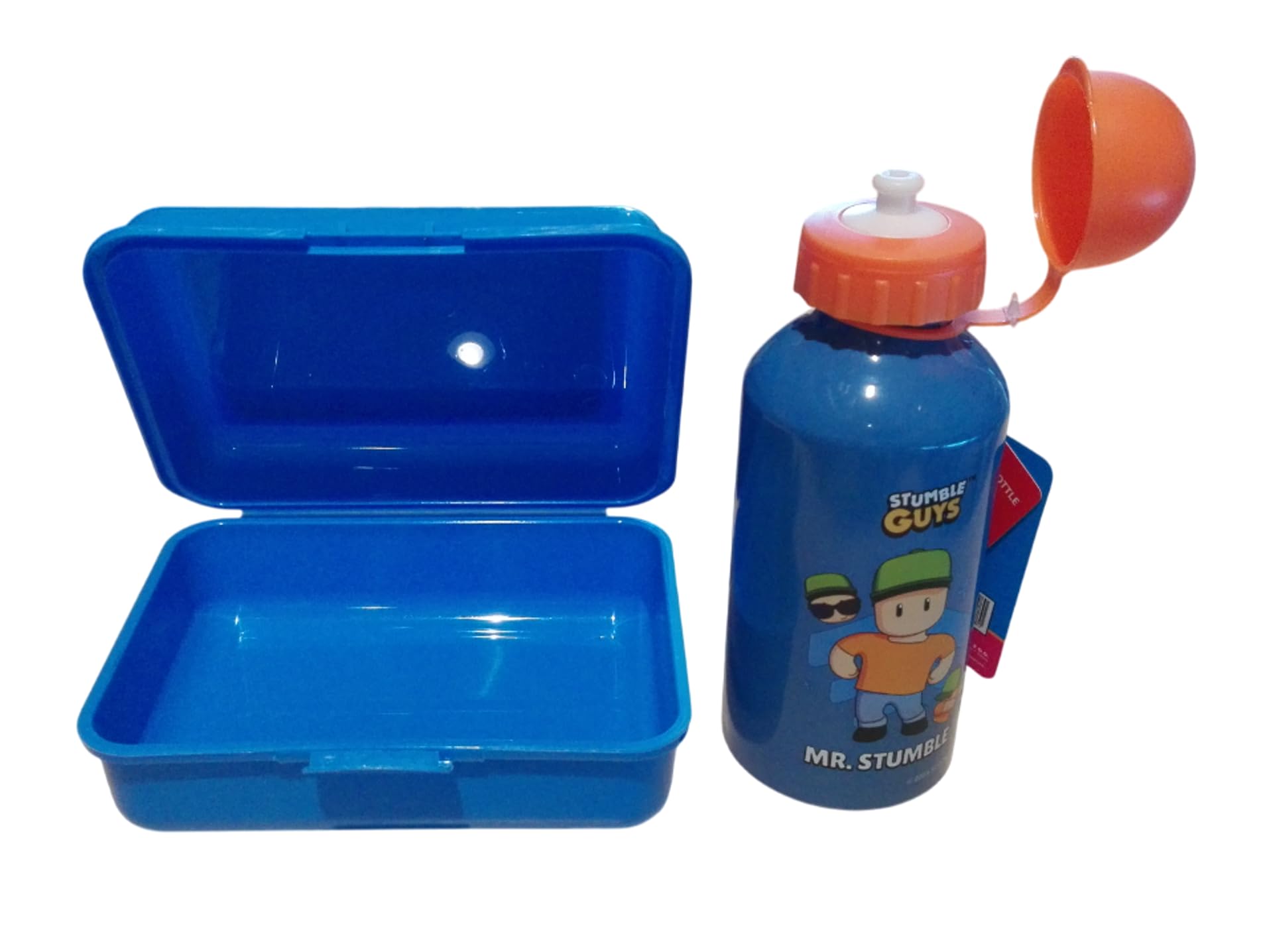 PRESTIGE & DELUXE Borraccia bottiglia termina in acciaio Stumple Guys 500 ml + Lunch Box Portamerenda e portachiave