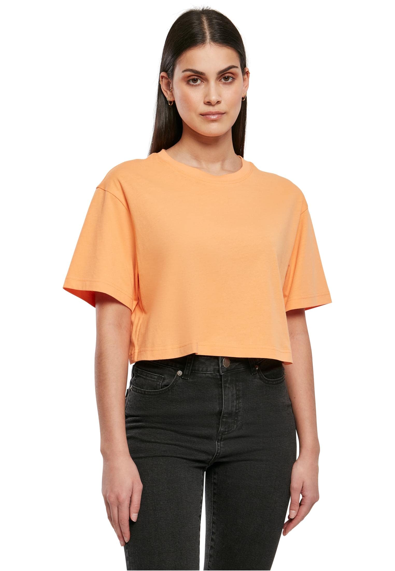 Urban Classics Women's Ladies Short Oversize Tee T-Shirt, Papaya, M