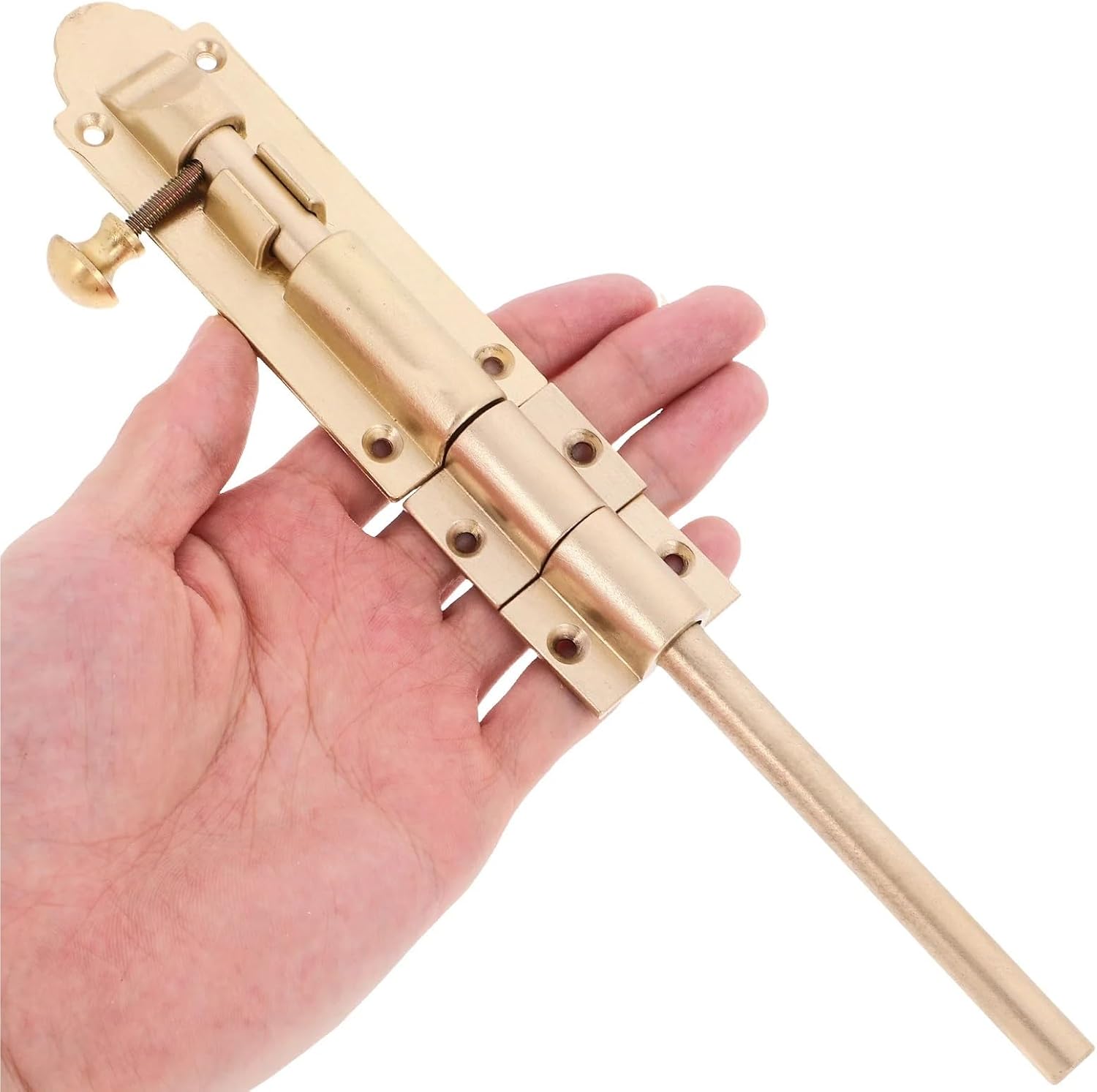 Door Bolt 3pcs Brass Pin Door Latches Hardware Gate Bolt Drop Small Slide Barn Locks for Recessed Doors, Flush Gates