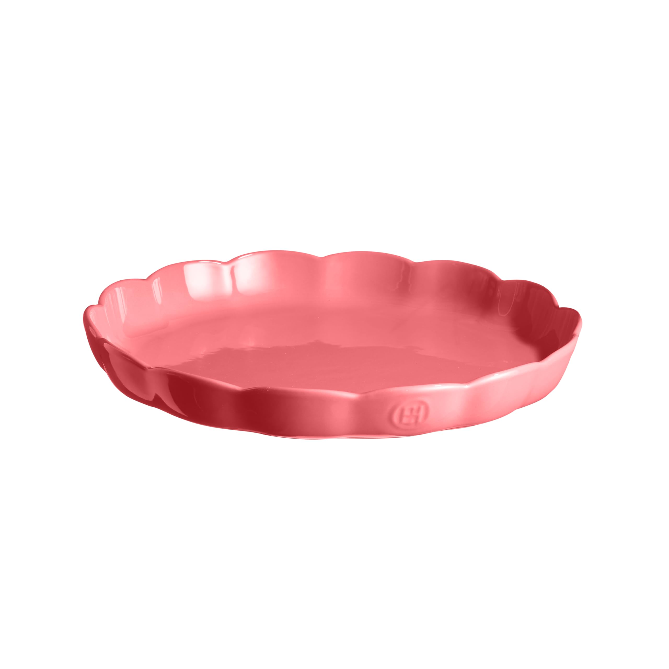 Emile Henry Plat à Tarte Ø 31 cm – Céramique Haute Résistance – Cuisson Homogène et Tarte Dorée à Cœur – Coloris Rose Candy – Fabriqué en France