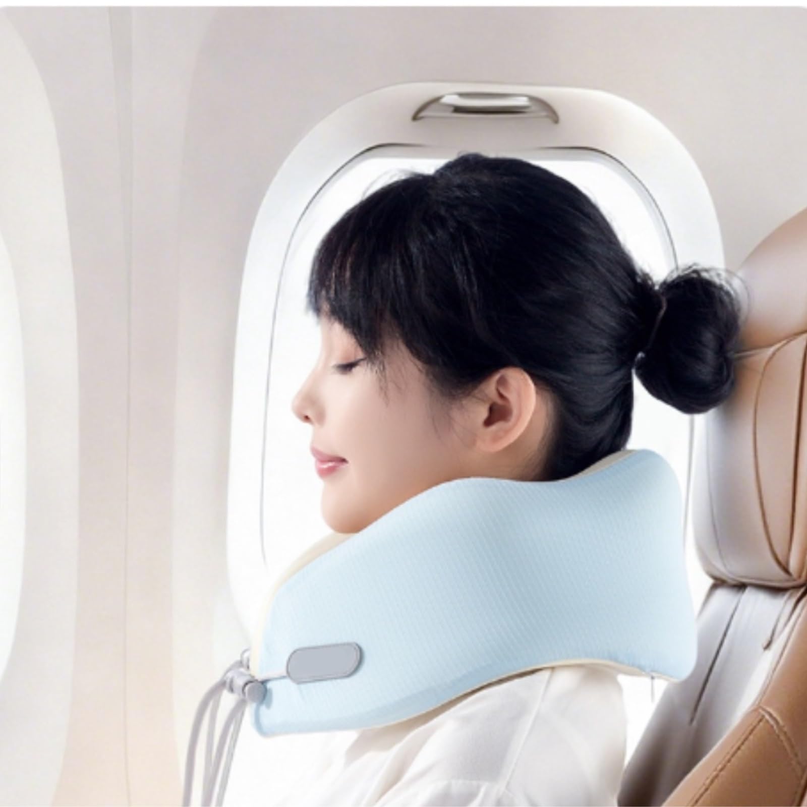 Compact Coussin De Voyage L'oreiller Cervical Ajustable en Forme De U Peut Être Rangé Manière À Facilement Transporté Avion Adultes Bureau(Grün)