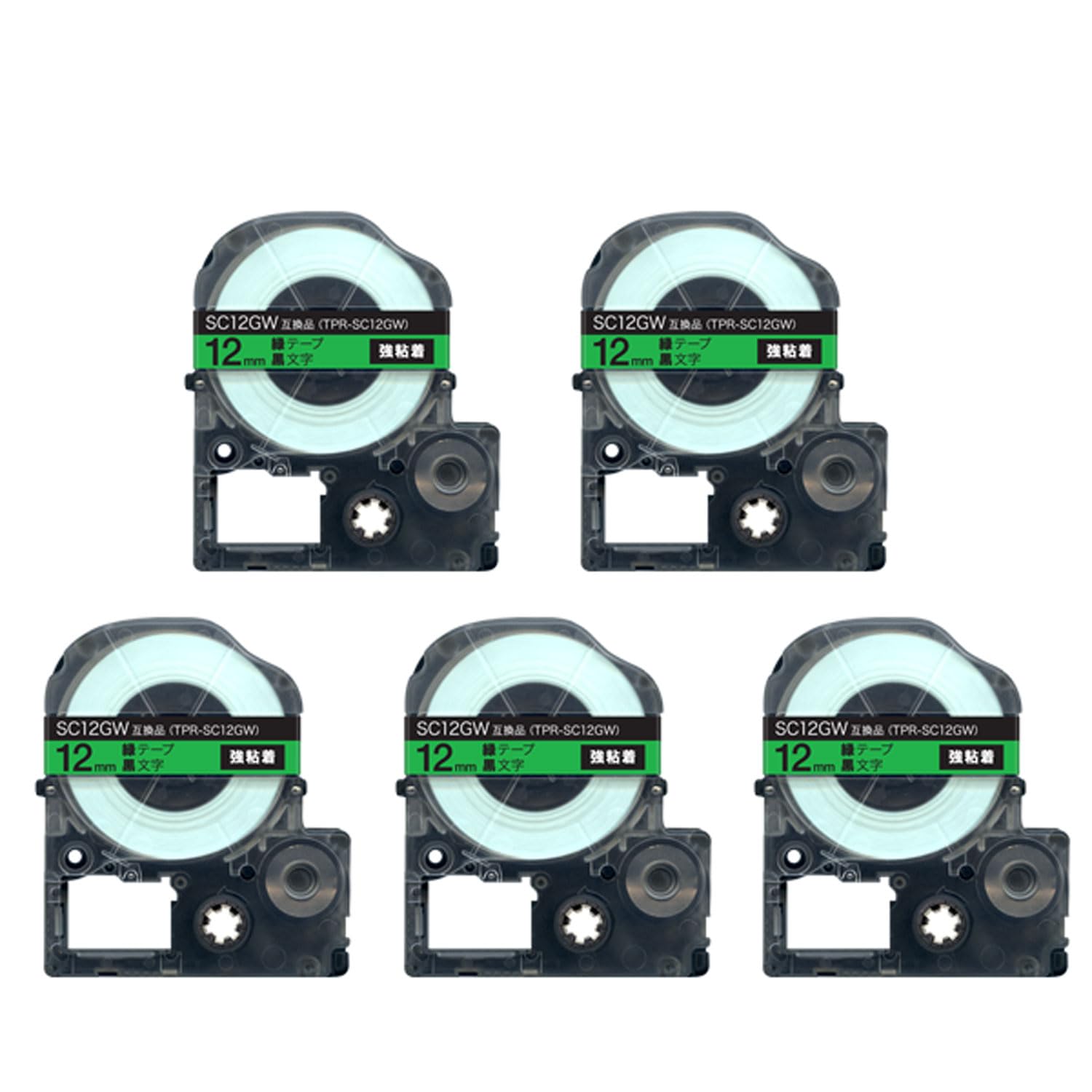 Amazon | キングジム用 テプラ PRO 互換 テープカートリッジ SC12GW