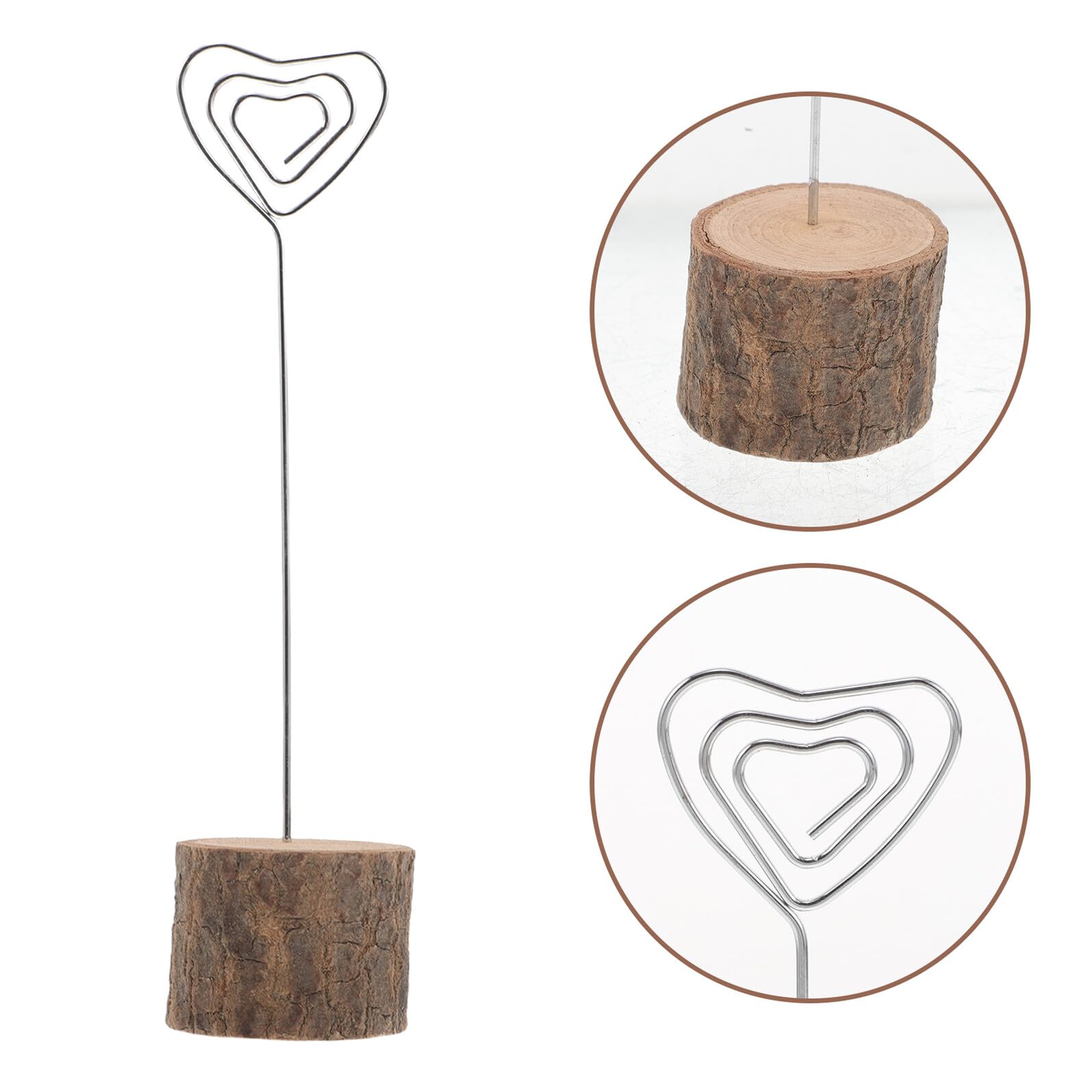 VILLCASE 20stücke Holzkartenhalter Rustikale Tischkartenhalter Platzkartenständer Bilderrahmenhalter für Feierlichkeiten Geburtstage Hochzeiten Partys
