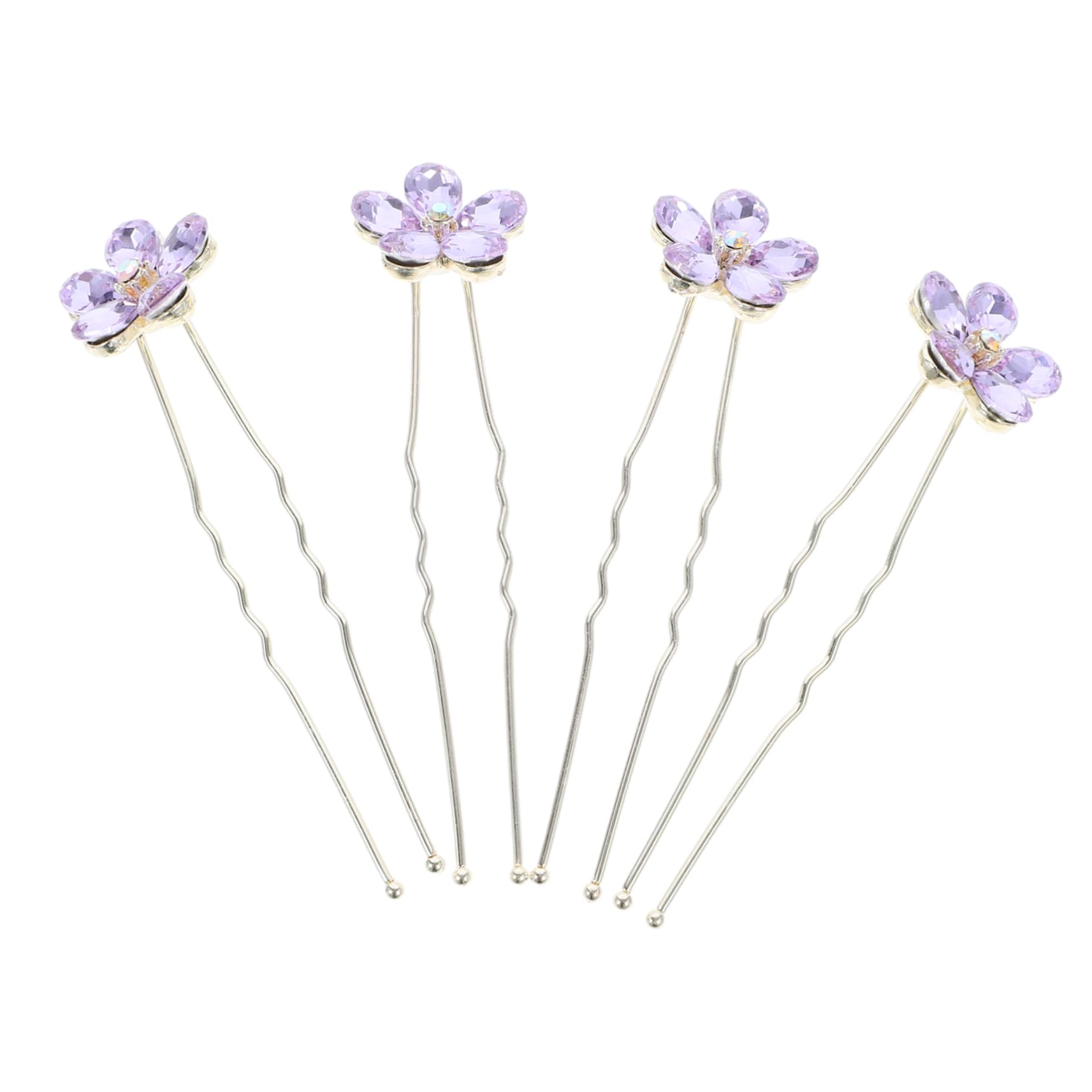 FRCOLOR 20 Stk Haarnadeln zum Flechten haarspange metall Frauen Haarnadel Haarschmuck für Damen U-förmige Strass- Strasssteine Violett