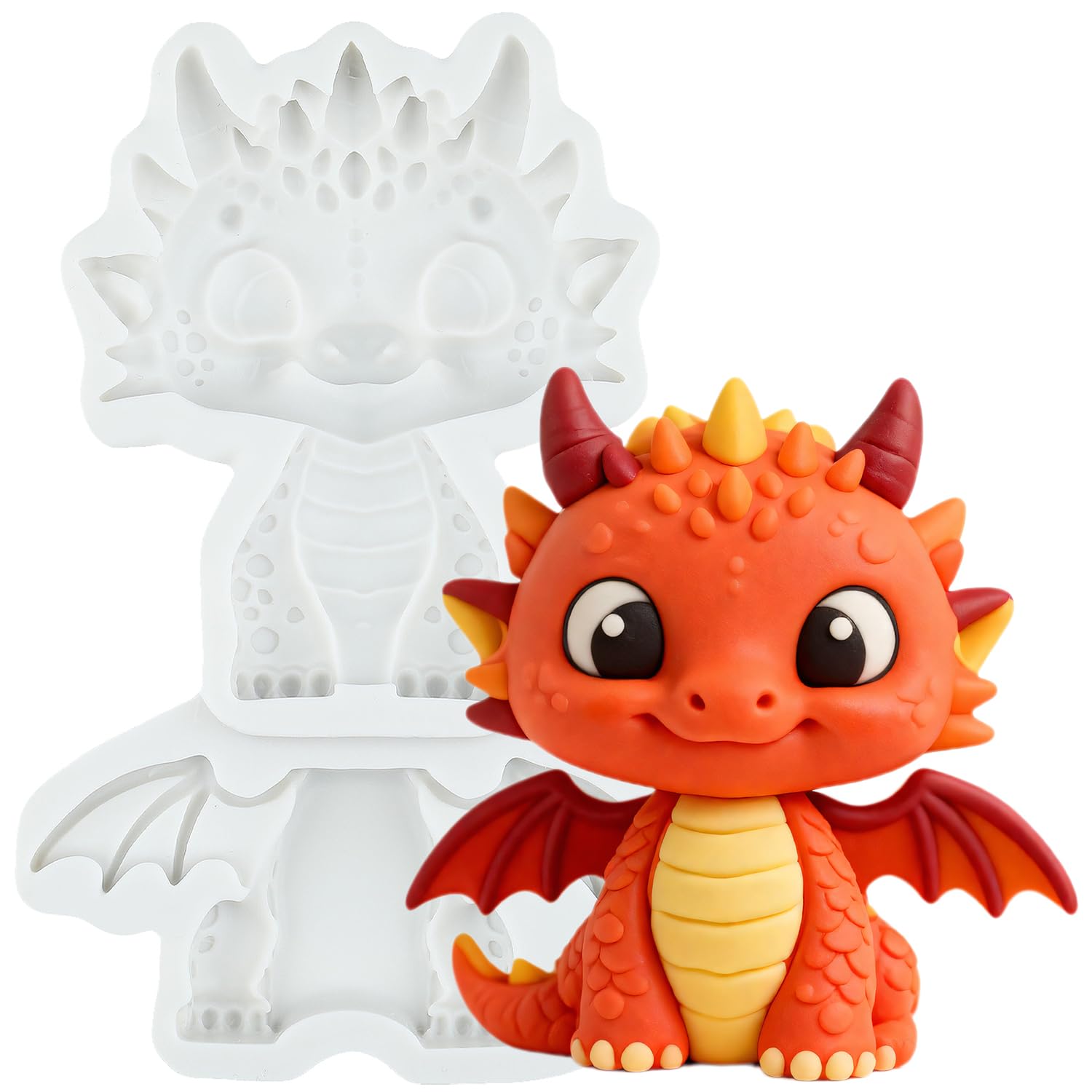 MINFEIDMS Dragon Silicone Mold Dragon Fondant Mold