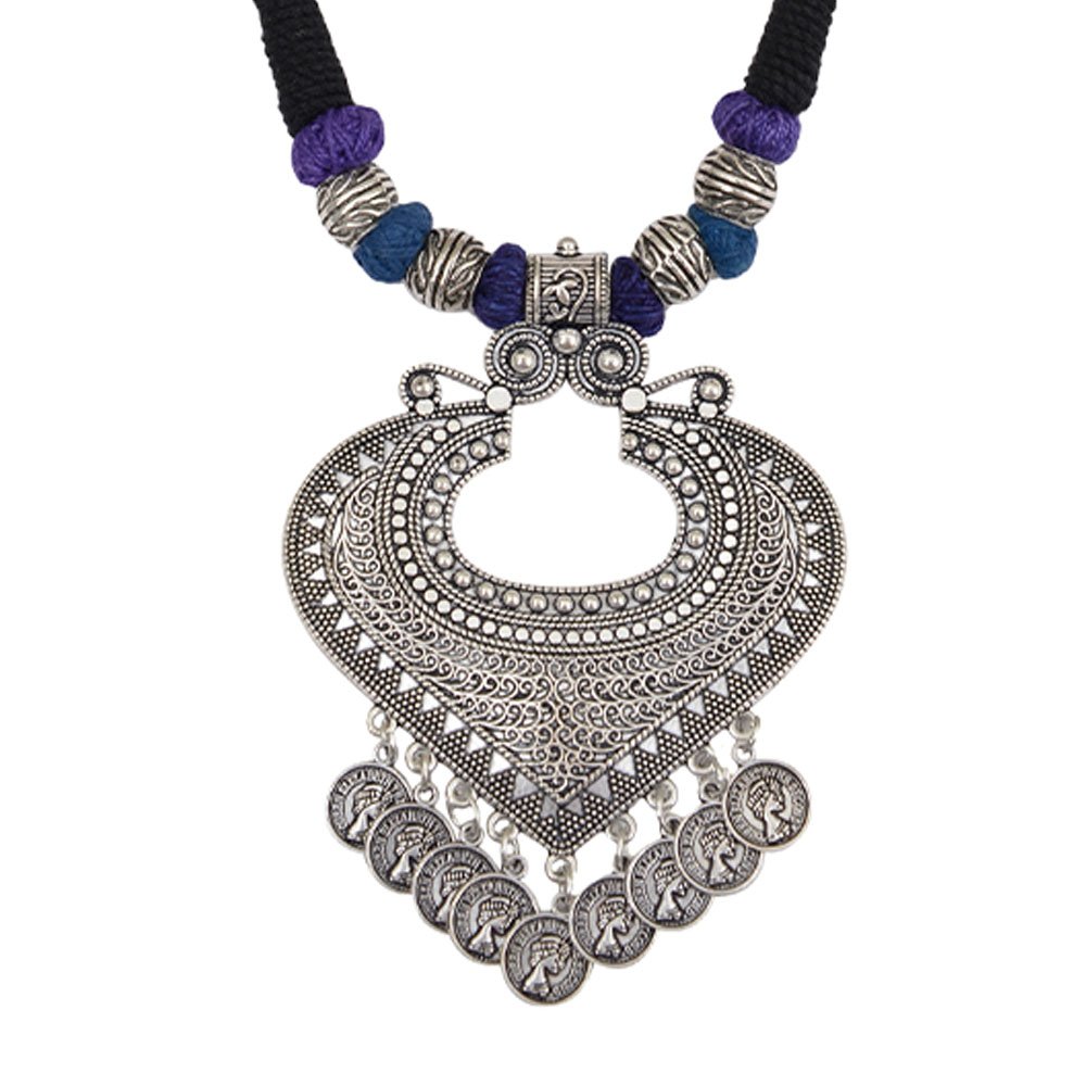 Boho Tribal Necklace with Cowrie Shell and Gold Beads