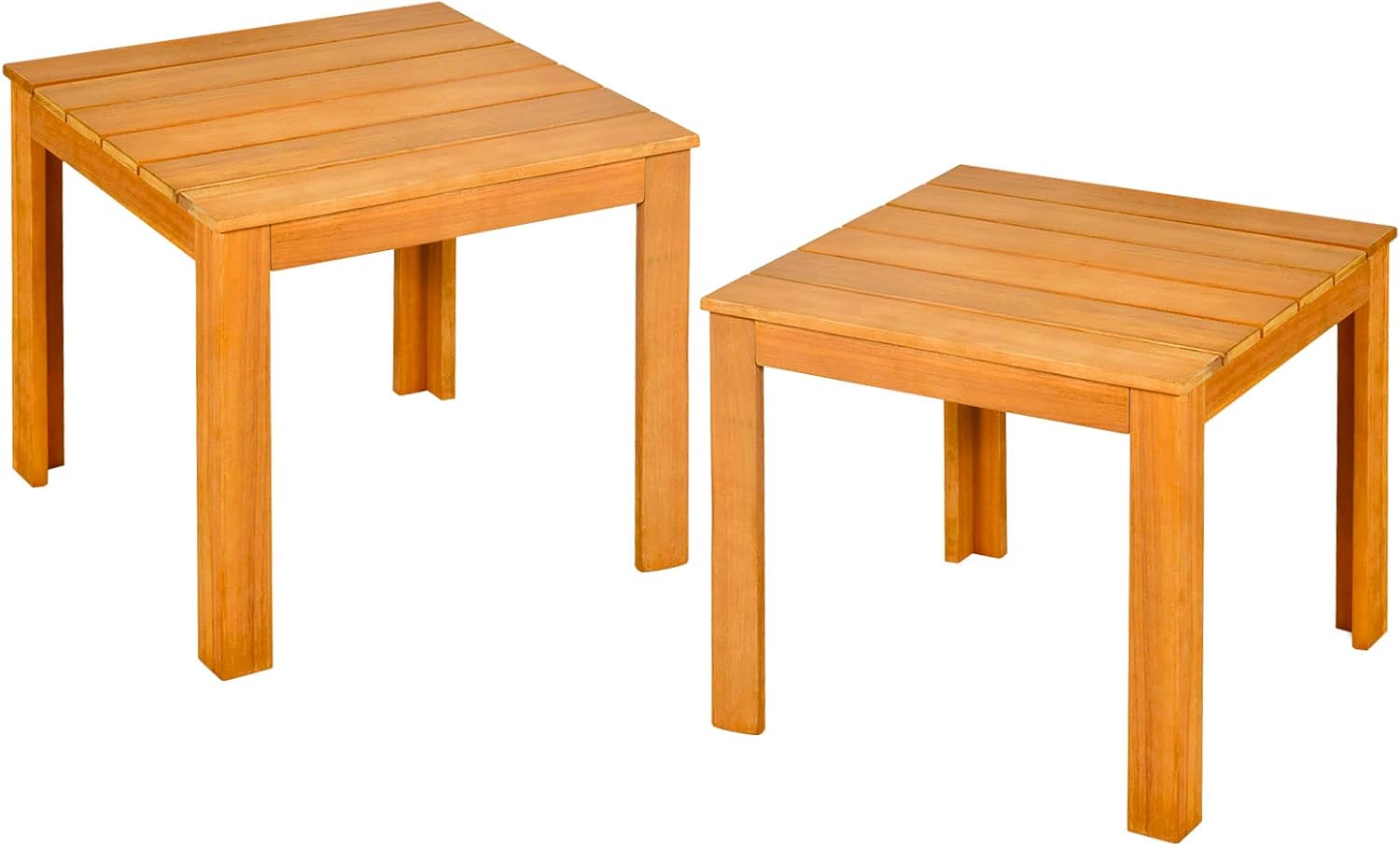 Tangkula Outdoor Square Side Table, Oversize Adirondack