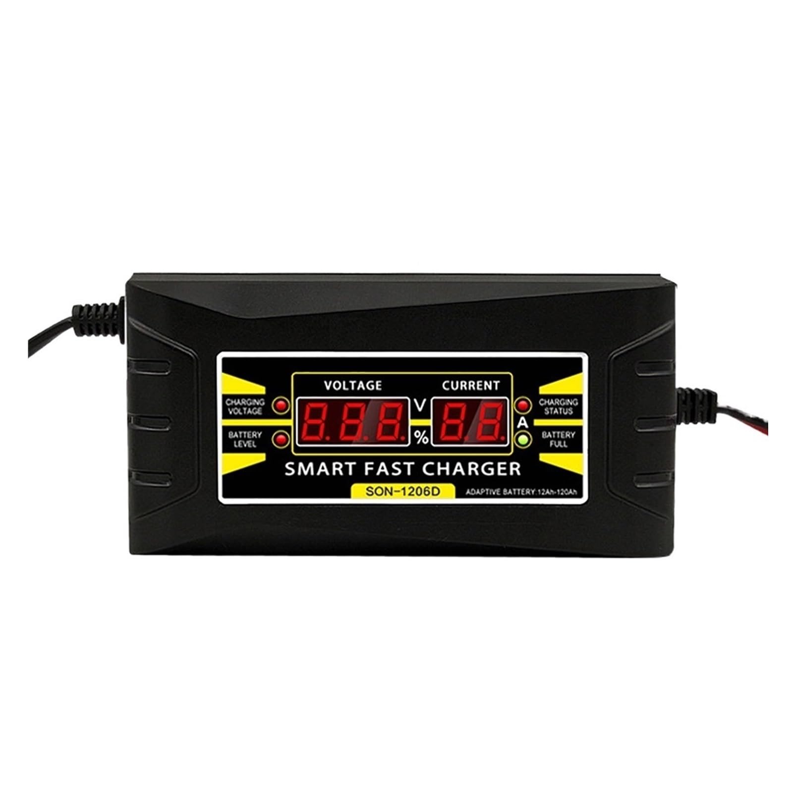 Cargador De Batería De Plomo Y Ácido De Carga Rápida Inteligente De 12V 6A Cargador De Batería De Coche Completamente Automático Pantalla LCD