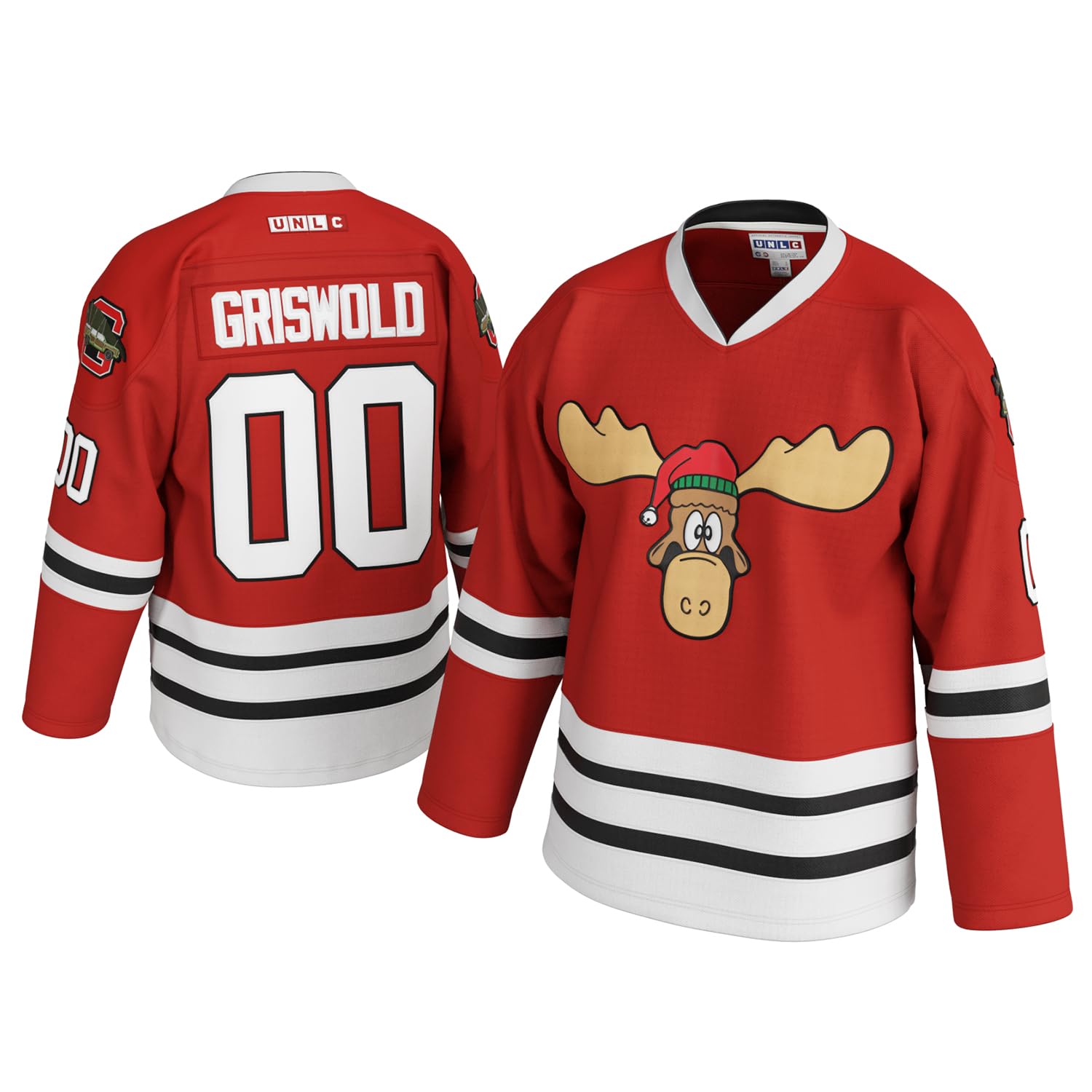 Griswold Moose Clark #00 Hockey Jersey – X-Mas Vacation Stitched