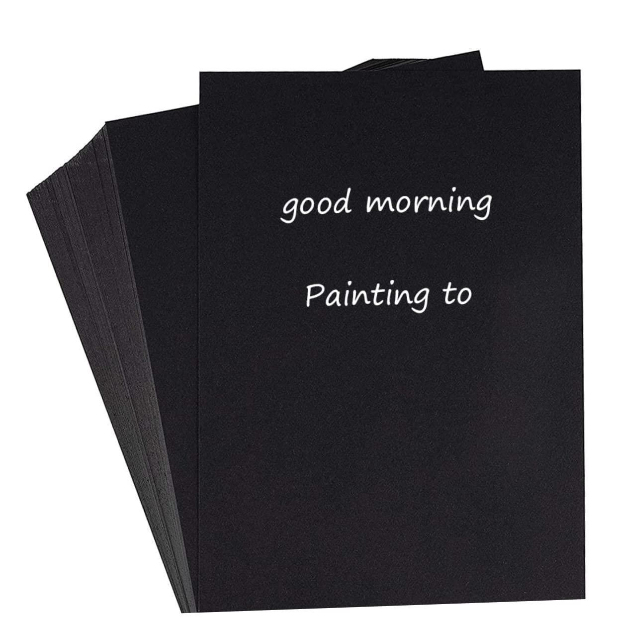 Papier à Dessin Noir Surface Lisse pour Garçon et Filles 100 Pièces