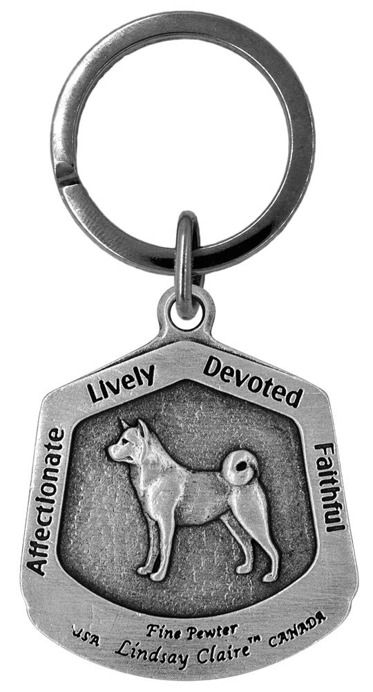 Hampshire Pewter Akita Dog Keychain