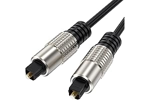 Premium Optical Audio Cable 6ft - HiFi Soundbar Cable for Enhanced Audio Fidelity
