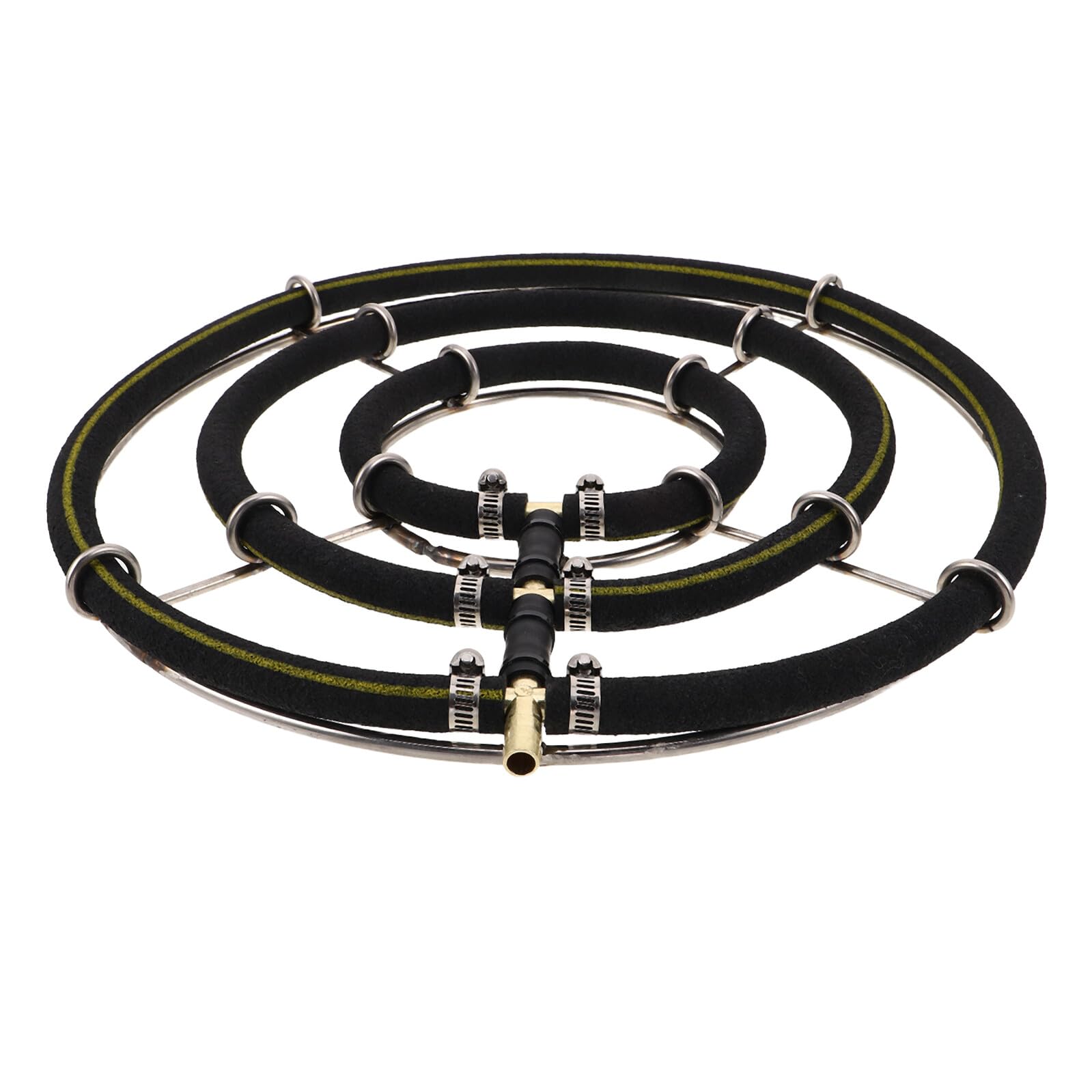 Diffuseur d'air à Nano Bulles en Acier Inoxydable 35 Cm, Disque D'oxygénation Triple Anneau pour Aquarium et Bassin, Compatible Pompe à Air, Équipement Silencieux pour Poissons