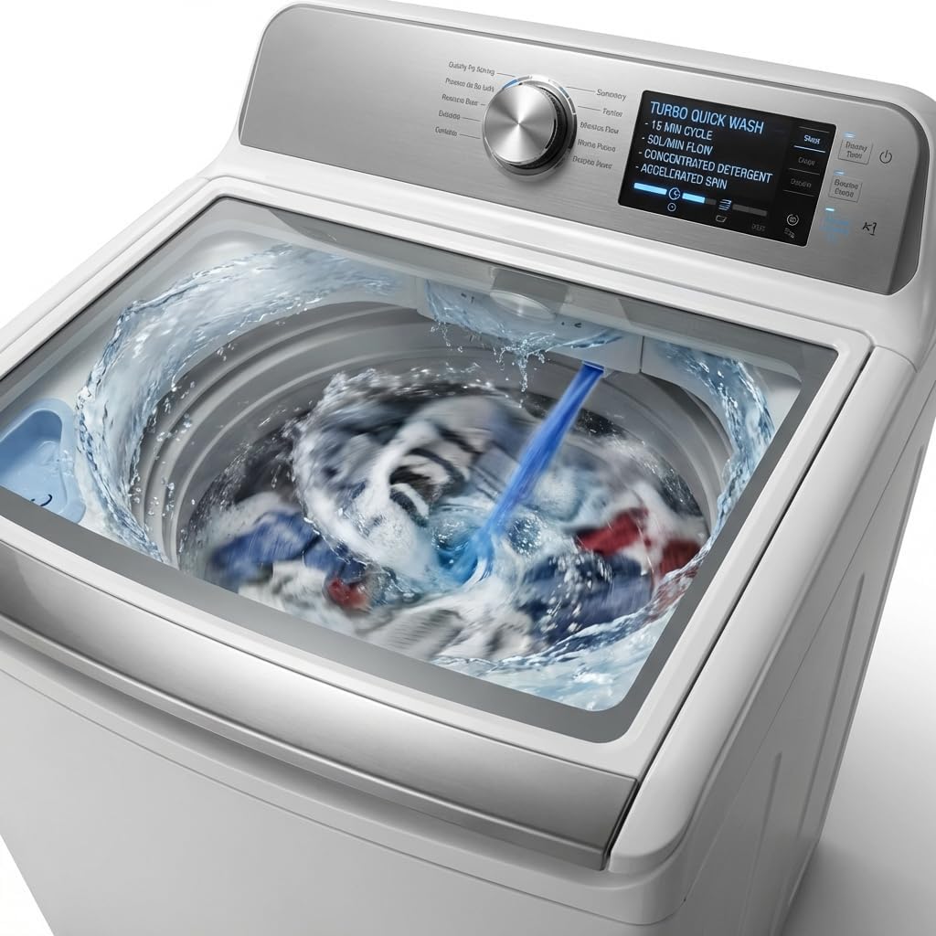 4.5 cu. ft. Top Load Washer with Triple Action Impeller for Tough Dirt & Stains - Reduce Laundry Time with Accela Wash & Express Wash — view 2