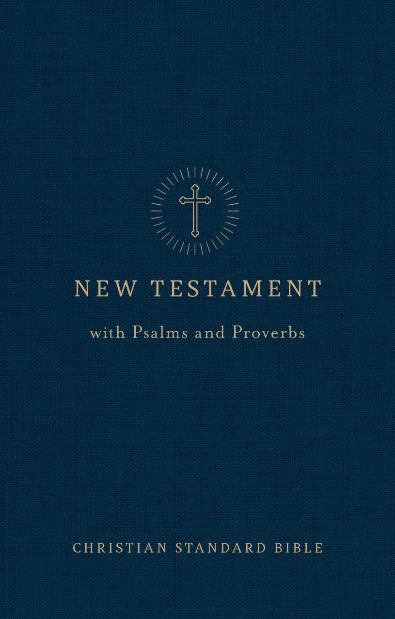CSB Pocket New Testament with Psalms and Proverbs, Easy-to-Read Optimal Type, Navy Trade Paper