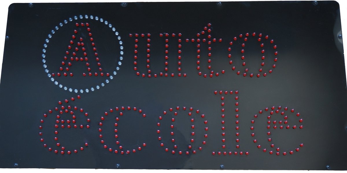 Enseigne lumineuse à LED Auto école 60x30x2.5cm