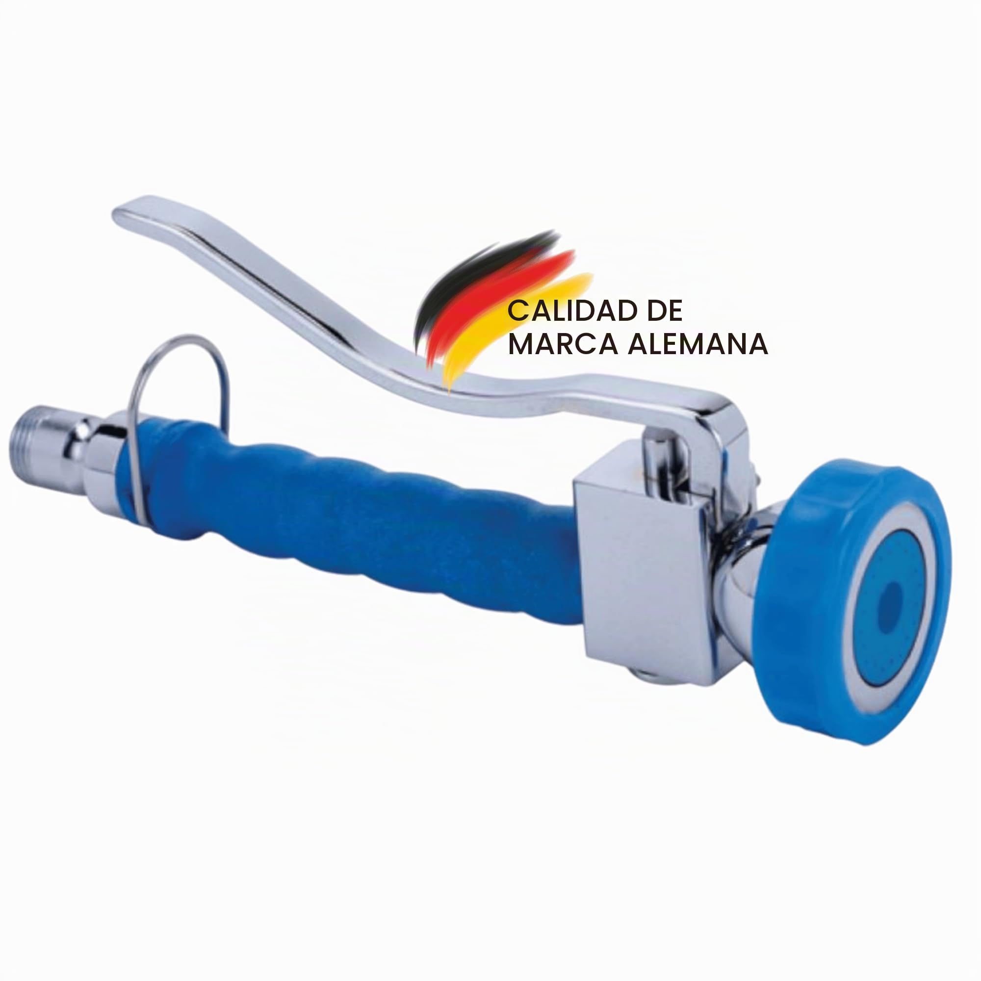 BE-GASTRO I Grifo Industrial Hostelería - Alcachofa de ducha de mano (azul), incluye barra de sujeción, 1/2" Standard AG | Alcachofa de repuesto de acero inoxidable para alcachofa de cocina