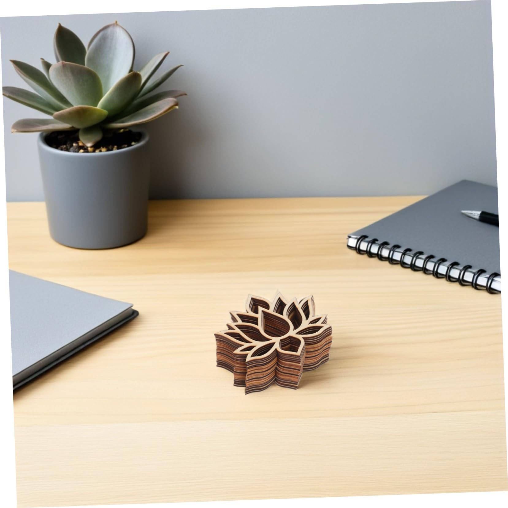 Aros de Madera Loto para Manualidades, 90 Piezas, Marco