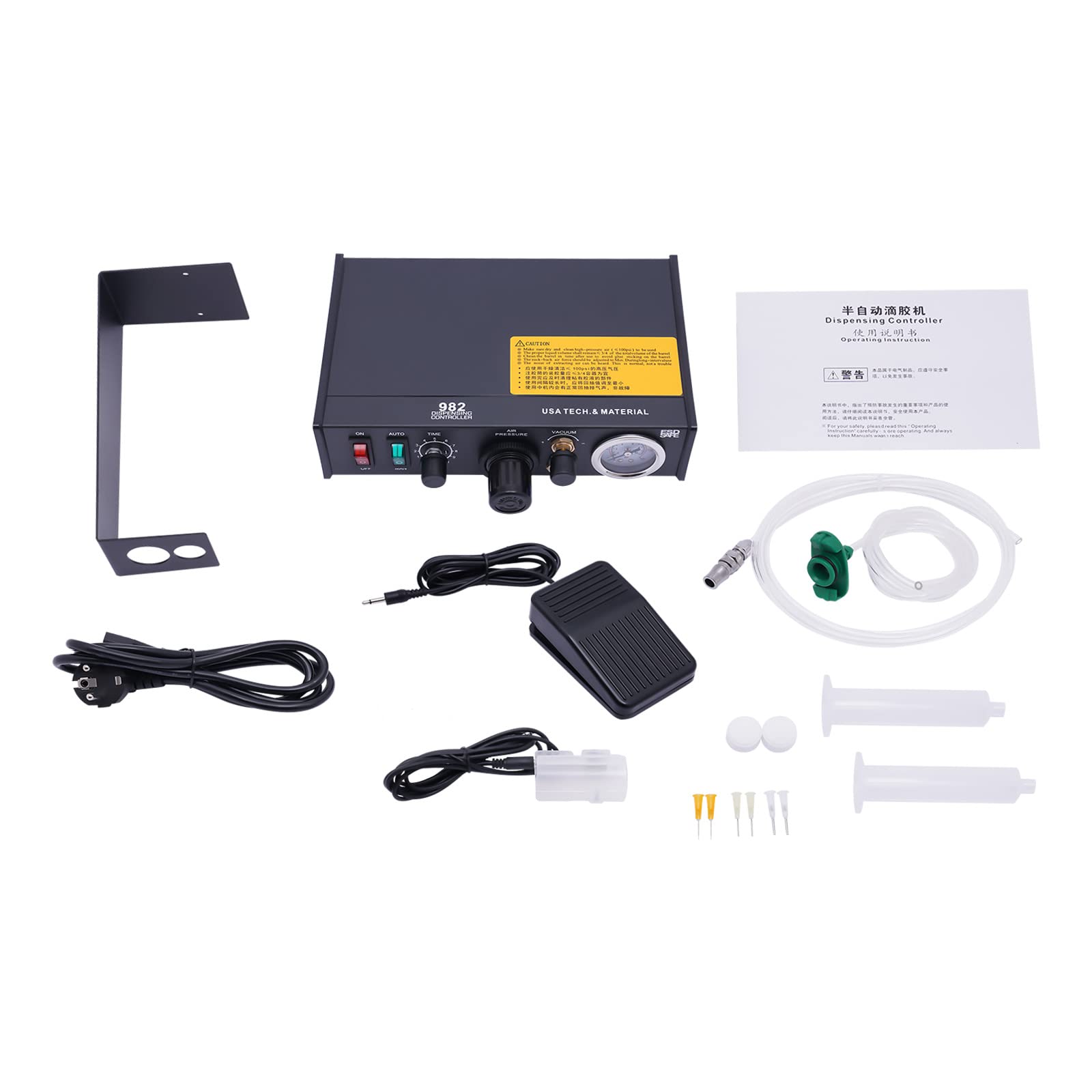 Distributore di colla semiautomatica, controllo di dosaggio pneumatico, dispenser di colla, display digitale, macchina di controllo della pasta, regolatore del liquido di saldatura 982,220 V AC, 50 Hz