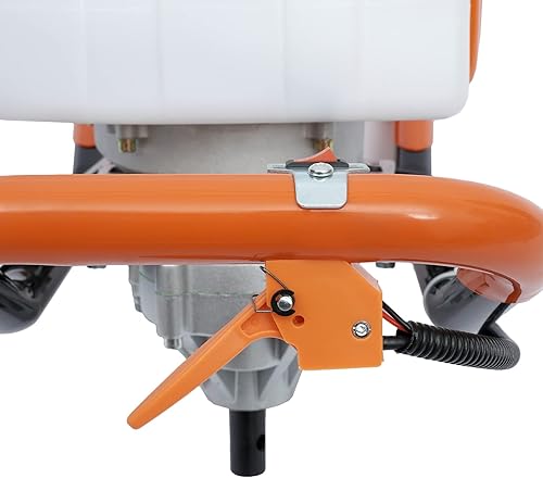 Miniatura 8 de DOONARCES Excavadora de agujeros de poste de 52 cc, barrenadora de tierra a gas de 2 tiempos, barrena de gasolina resistente, excavadora de agujeros