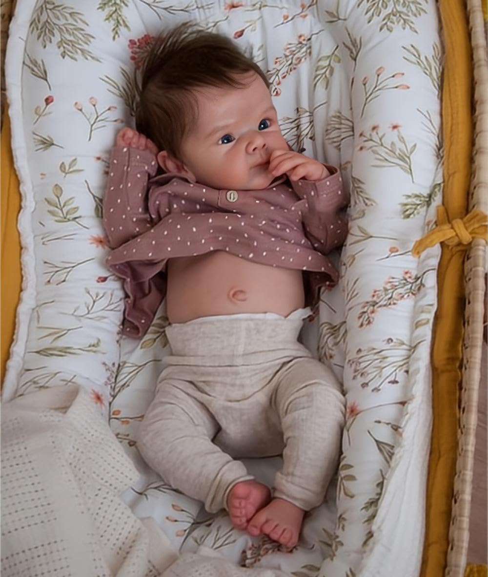 Zero Pam Bebe Reborn Silicona Cuerpo Completo, Muñecas Bebe Reborn Realista, 48CM Bebe Reborn Niña, Bebe Que Parece Real, Bebe Reborn De Silicona con Accesorios