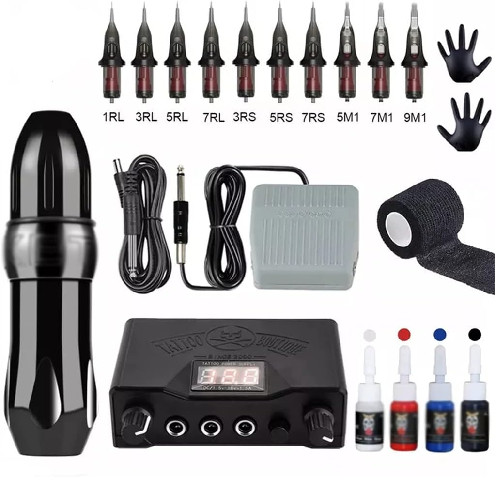 Tattoo Machines Professional Rotary Tattoo Machine Motor Pen Permanent Makeup Tattoo Machine Sets Tattoo Power Strong Quiet Motor Supply(D)