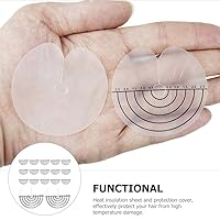 Vista 4 de Cabilock Protectores de protección térmica para extensiones de cabello, 50 unidades, almohadillas de extensión de cabello, protector de cuero