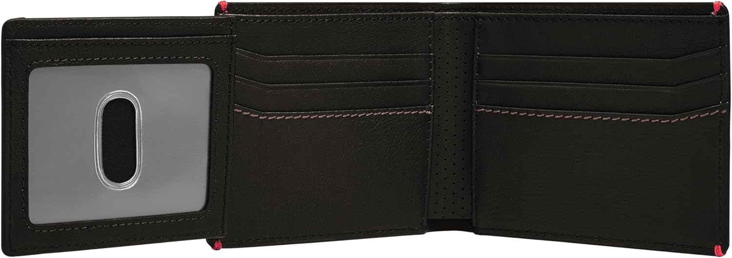 Fossil Men's Leather Bifold Wallet with Flip ID Window for Men - Image 3