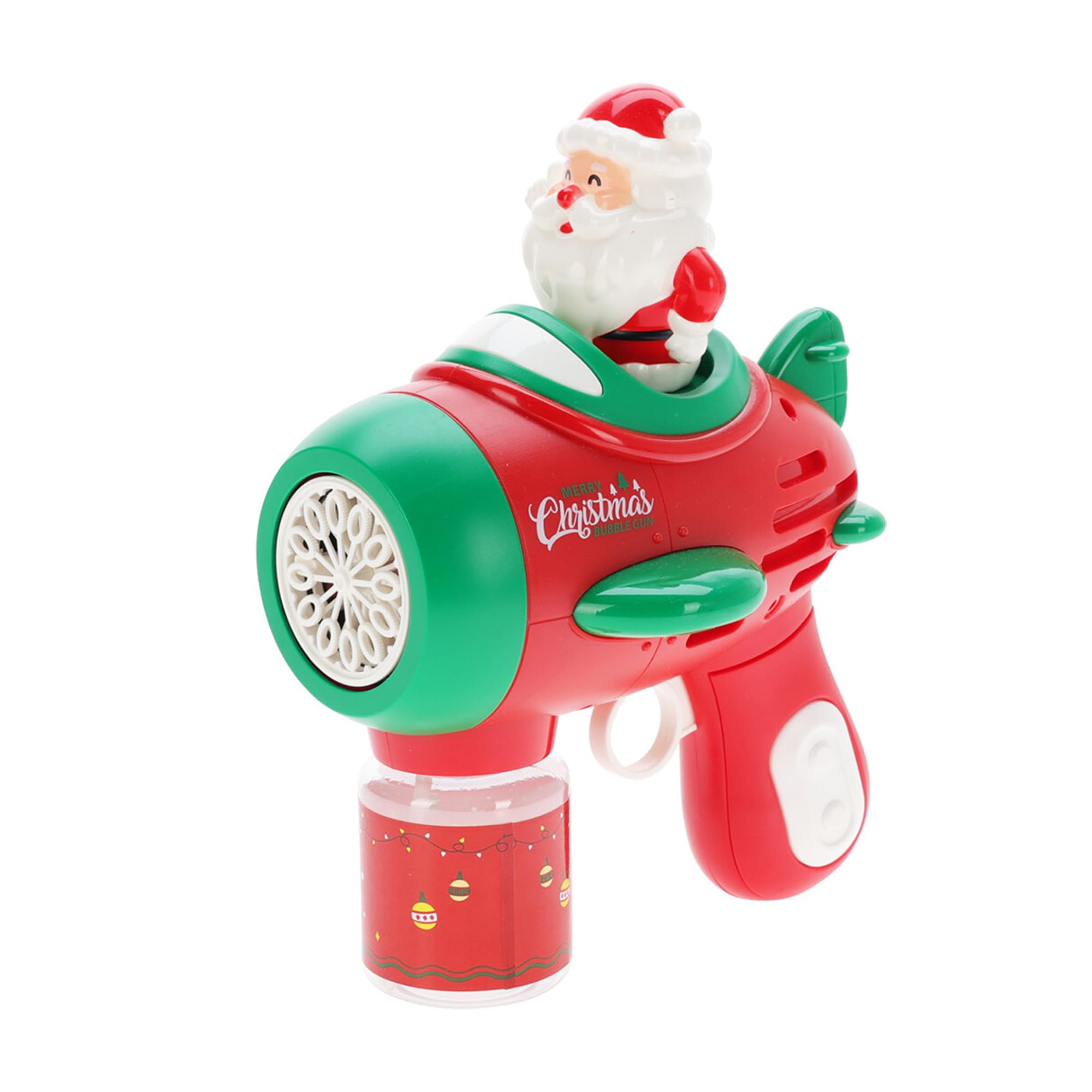 Christmas Bubble Blow Gun with Light - Includes Solution for Bubbles and Batteries Not Included,