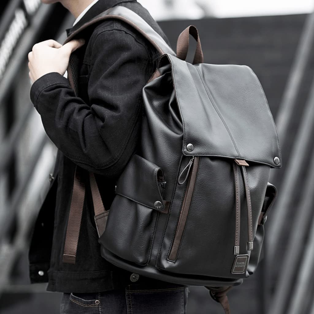 Skórzany plecak Leren Backpac 15/15.6 Inch Leren Laptop Rugzak Mode Casual Backpac Grote Capaciteit Dagrugzak Voor Mannen En Vrouwen Wysoka pojemność