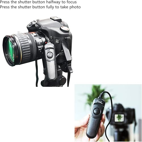 Miniatura 3 de Pixel Cable de liberación de control remoto del obturador RC-201 DC0 compatible con Nikon Z9, D3, D4, D5, D6, D800, D850, D800E, D810, D810A, D700