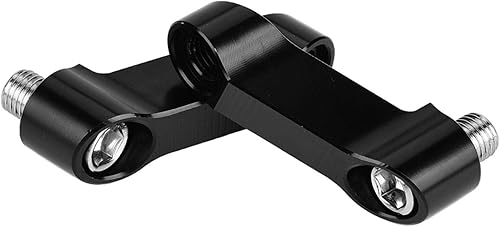 Miniatura 7 de Tbest Adaptador extensor elevador de montaje en espejo de motocicleta, 0.394 in 0.315 in Kit adaptador de espejo retrovisor de motocicleta extensor