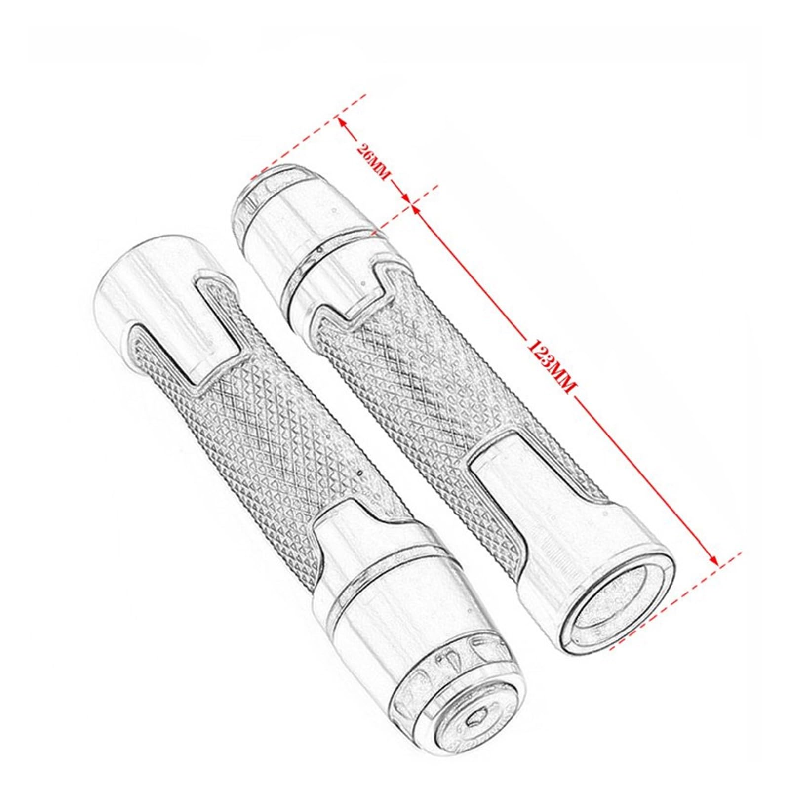 Agarre Para Shadow VT 400 600 750 1100 VT400 VT600 13 Motocicleta Universal 7/8 "22mm Manillar Puños Extremos Tapas De Manillar Enchufe cubierta del manillar(Orange)