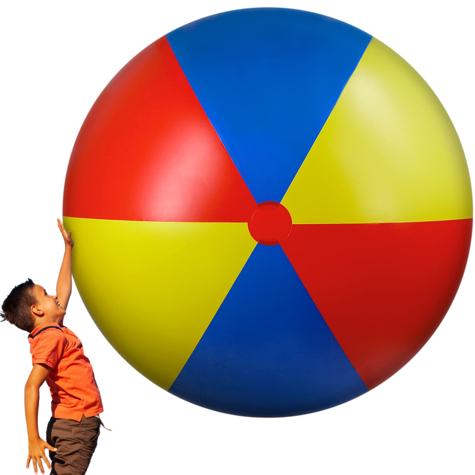 Buy Giant Inflatable Beach Ball Jumbo Rainbow Color Ball 5 Feet Blow Up