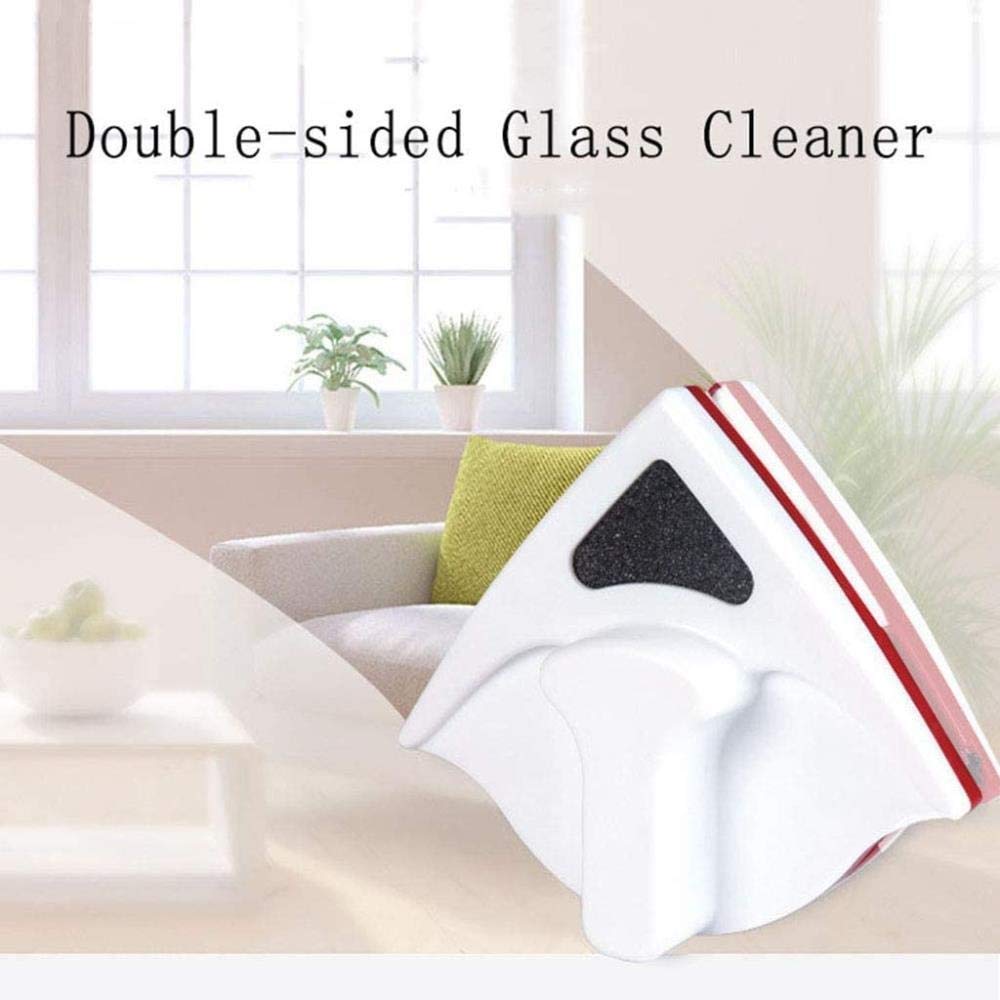 Limpiador de ventanas magnéticas, herramienta de limpieza de ventanas, limpiador de ventanas magnéticas de doble cara, limpiador de doble cara de ventana con 2 largas cuerdas anti-caídas for altas